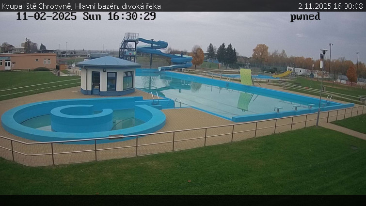 Koupaliště Chropyně - Hlavní bazén, divoká řeka - 2.11.2025 v 16:30 Koupaliště Chropyně - Hlavní bazén, divoká řeka - 2.11.2025 v 16:30