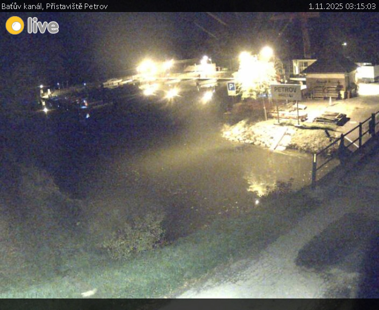 Baťův kanál - Přístaviště Petrov - 1.11.2025 v 03:15 Baťův kanál - Přístaviště Petrov - 1.11.2025 v 03:15