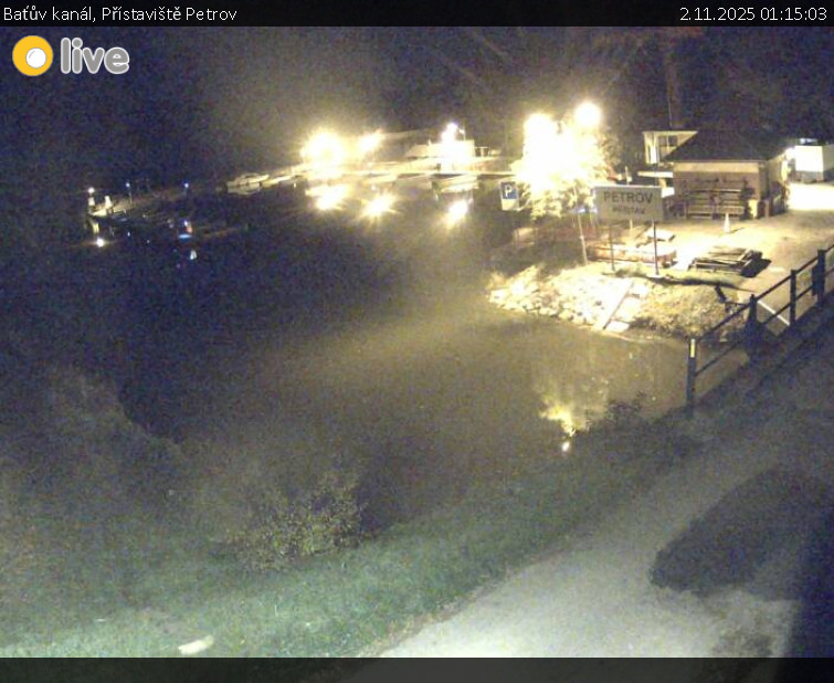 Baťův kanál - Přístaviště Petrov - 2.11.2025 v 01:15 Baťův kanál - Přístaviště Petrov - 2.11.2025 v 01:15