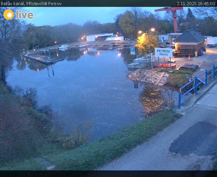 Baťův kanál - Přístaviště Petrov - 2.11.2025 v 16:45 Baťův kanál - Přístaviště Petrov - 2.11.2025 v 16:45