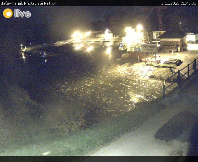 Baťův kanál - Přístaviště Petrov - 2.11.2025 v 21:45 Baťův kanál - Přístaviště Petrov - 2.11.2025 v 21:45