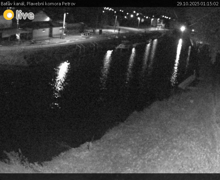 Baťův kanál - Plavební komora Petrov - 29.10.2025 v 01:15 Baťův kanál - Plavební komora Petrov - 29.10.2025 v 01:15