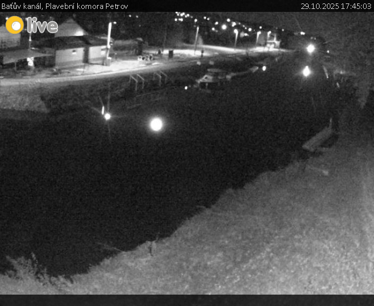 Baťův kanál - Plavební komora Petrov - 29.10.2025 v 17:45 Baťův kanál - Plavební komora Petrov - 29.10.2025 v 17:45