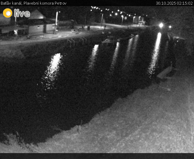 Baťův kanál - Plavební komora Petrov - 30.10.2025 v 02:15 Baťův kanál - Plavební komora Petrov - 30.10.2025 v 02:15