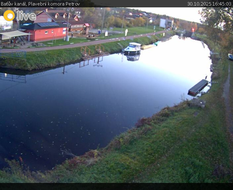 Baťův kanál - Plavební komora Petrov - 30.10.2025 v 16:45 Baťův kanál - Plavební komora Petrov - 30.10.2025 v 16:45