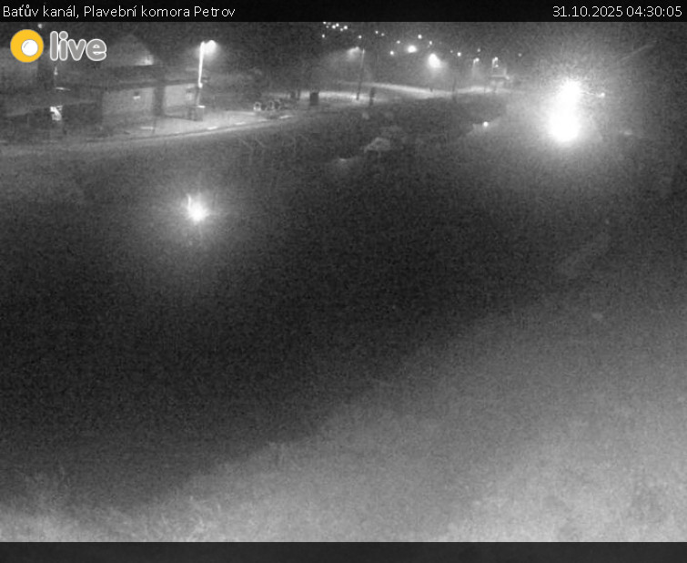 Baťův kanál - Plavební komora Petrov - 31.10.2025 v 04:30 Baťův kanál - Plavební komora Petrov - 31.10.2025 v 04:30