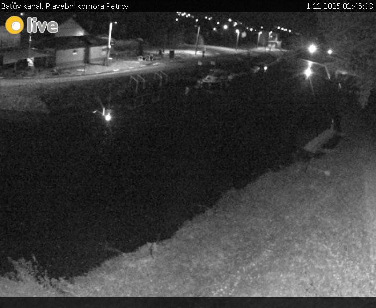 Baťův kanál - Plavební komora Petrov - 1.11.2025 v 01:45 Baťův kanál - Plavební komora Petrov - 1.11.2025 v 01:45