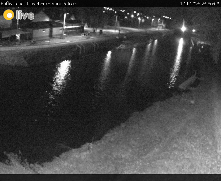 Baťův kanál - Plavební komora Petrov - 1.11.2025 v 23:30 Baťův kanál - Plavební komora Petrov - 1.11.2025 v 23:30