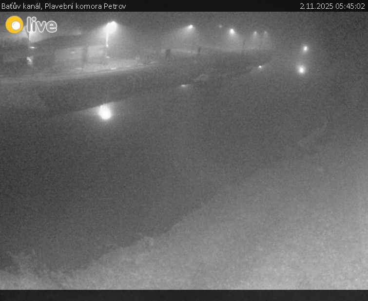 Baťův kanál - Plavební komora Petrov - 2.11.2025 v 05:45 Baťův kanál - Plavební komora Petrov - 2.11.2025 v 05:45