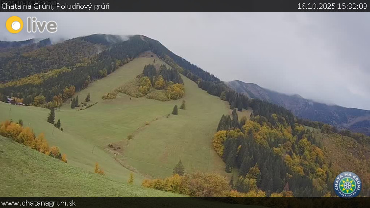 Chata na Grúni - Poludňový grúň - 16.10.2025 v 15:32 Chata na Grúni - Poludňový grúň - 16.10.2025 v 15:32