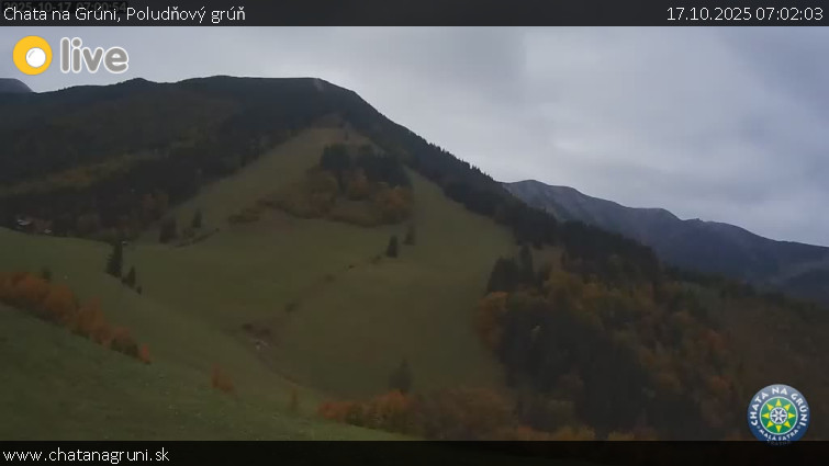 Chata na Grúni - Poludňový grúň - 17.10.2025 v 07:02 Chata na Grúni - Poludňový grúň - 17.10.2025 v 07:02