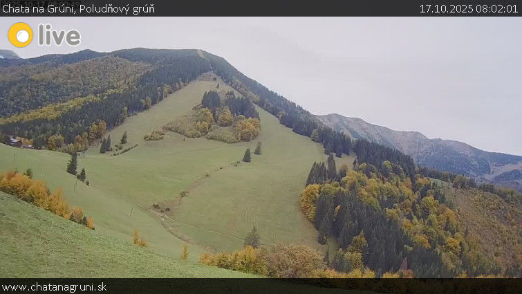 Chata na Grúni - Poludňový grúň - 17.10.2025 v 08:02 Chata na Grúni - Poludňový grúň - 17.10.2025 v 08:02