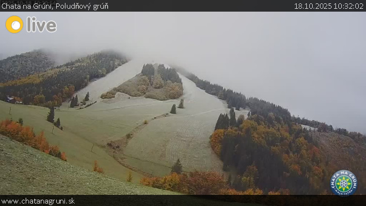Chata na Grúni - Poludňový grúň - 18.10.2025 v 10:32 Chata na Grúni - Poludňový grúň - 18.10.2025 v 10:32