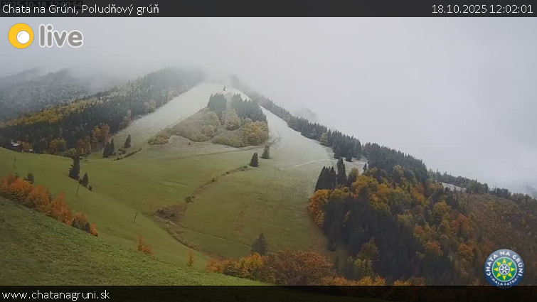 Chata na Grúni - Poludňový grúň - 18.10.2025 v 12:02 Chata na Grúni - Poludňový grúň - 18.10.2025 v 12:02