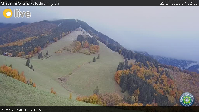 Chata na Grúni - Poludňový grúň - 21.10.2025 v 07:32 Chata na Grúni - Poludňový grúň - 21.10.2025 v 07:32