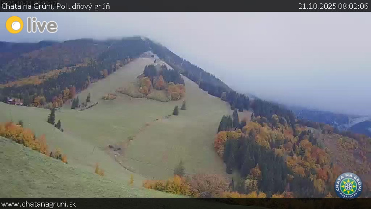 Chata na Grúni - Poludňový grúň - 21.10.2025 v 08:02 Chata na Grúni - Poludňový grúň - 21.10.2025 v 08:02