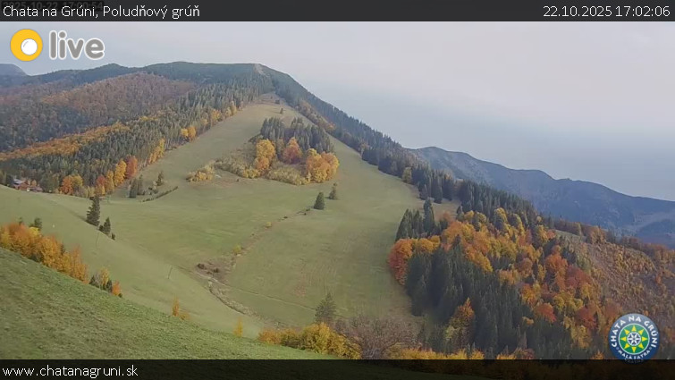 Chata na Grúni - Poludňový grúň - 22.10.2025 v 17:02 Chata na Grúni - Poludňový grúň - 22.10.2025 v 17:02