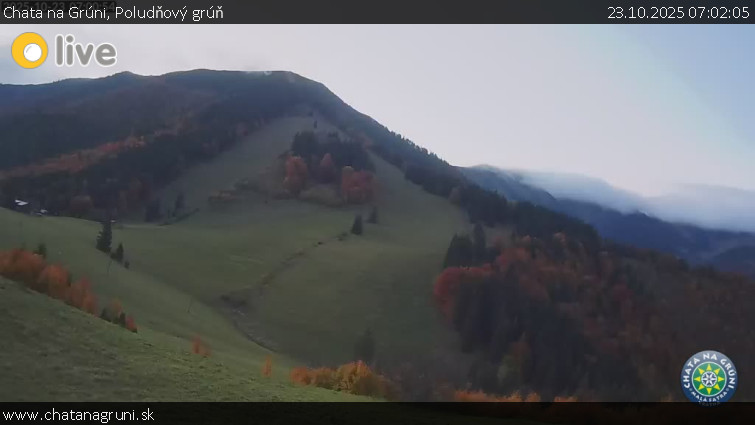 Chata na Grúni - Poludňový grúň - 23.10.2025 v 07:02 Chata na Grúni - Poludňový grúň - 23.10.2025 v 07:02