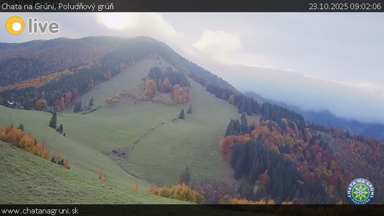 Chata na Grúni - Poludňový grúň - 23.10.2025 v 09:02 Chata na Grúni - Poludňový grúň - 23.10.2025 v 09:02