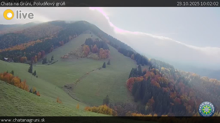Chata na Grúni - Poludňový grúň - 23.10.2025 v 10:02 Chata na Grúni - Poludňový grúň - 23.10.2025 v 10:02