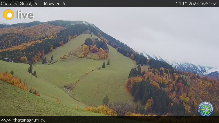 Chata na Grúni - Poludňový grúň - 24.10.2025 v 16:31 Chata na Grúni - Poludňový grúň - 24.10.2025 v 16:31