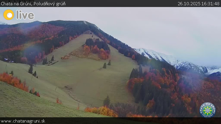 Chata na Grúni - Poludňový grúň - 26.10.2025 v 16:31 Chata na Grúni - Poludňový grúň - 26.10.2025 v 16:31