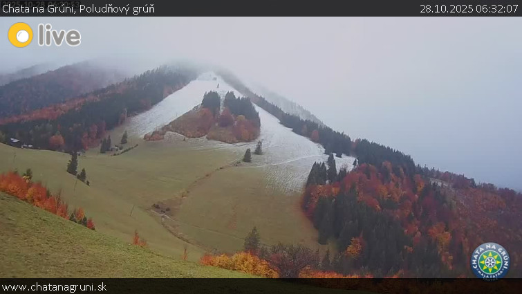 Chata na Grúni - Poludňový grúň - 28.10.2025 v 06:32 Chata na Grúni - Poludňový grúň - 28.10.2025 v 06:32