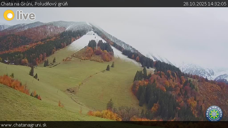 Chata na Grúni - Poludňový grúň - 28.10.2025 v 14:32 Chata na Grúni - Poludňový grúň - 28.10.2025 v 14:32