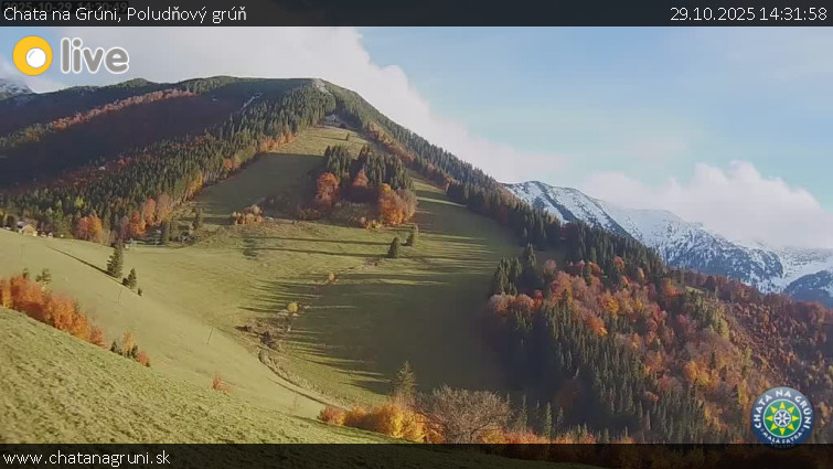 Chata na Grúni - Poludňový grúň - 29.10.2025 v 14:31 Chata na Grúni - Poludňový grúň - 29.10.2025 v 14:31