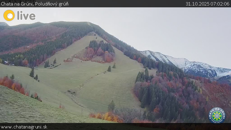 Chata na Grúni - Poludňový grúň - 31.10.2025 v 07:02 Chata na Grúni - Poludňový grúň - 31.10.2025 v 07:02