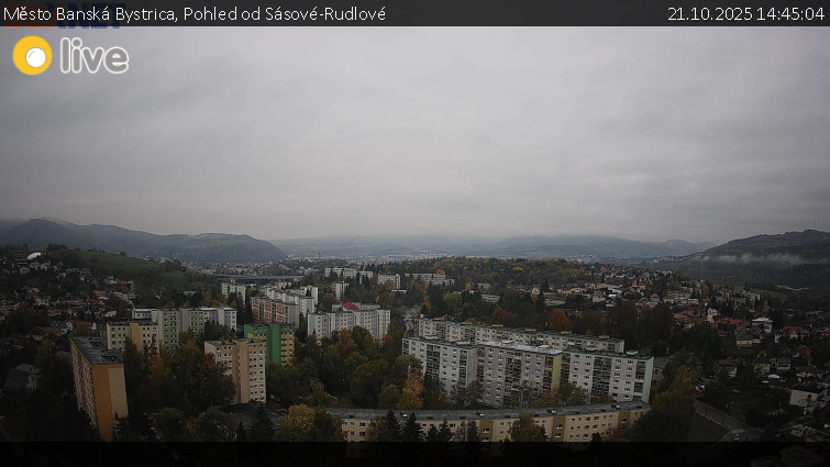 Město Banská Bystrica - Pohled od Sásové-Rudlové - 21.10.2025 v 14:45 Město Banská Bystrica - Pohled od Sásové-Rudlové - 21.10.2025 v 14:45