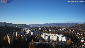 Město Banská Bystrica - Pohled od Sásové-Rudlové - 4.11.2025 v 08:00 Město Banská Bystrica - Pohled od Sásové-Rudlové - 4.11.2025 v 08:00