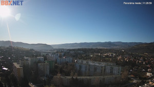 Město Banská Bystrica - Pohled od Sásové-Rudlové - 29.12.2025 v 11:30 Město Banská Bystrica - Pohled od Sásové-Rudlové - 29.12.2025 v 11:30