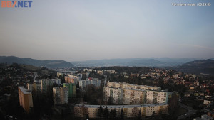 Město Banská Bystrica - Pohled od Sásové-Rudlové - 18.3.2026 v 06:30 Město Banská Bystrica - Pohled od Sásové-Rudlové - 18.3.2026 v 06:30
