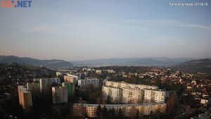 Město Banská Bystrica - Pohled od Sásové-Rudlové - 18.3.2026 v 07:00 Město Banská Bystrica - Pohled od Sásové-Rudlové - 18.3.2026 v 07:00