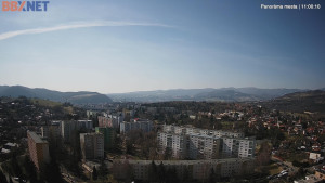 Město Banská Bystrica - Pohled od Sásové-Rudlové - 18.3.2026 v 11:00 Město Banská Bystrica - Pohled od Sásové-Rudlové - 18.3.2026 v 11:00
