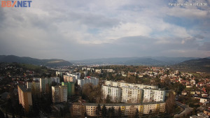 Město Banská Bystrica - Pohled od Sásové-Rudlové - 29.3.2026 v 08:30 Město Banská Bystrica - Pohled od Sásové-Rudlové - 29.3.2026 v 08:30