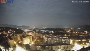 Město Banská Bystrica - Pohled od Sásové-Rudlové - 29.3.2026 v 22:00 Město Banská Bystrica - Pohled od Sásové-Rudlové - 29.3.2026 v 22:00