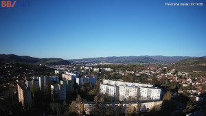 Město Banská Bystrica - Pohled od Sásové-Rudlové - 8.4.2026 v 07:15 Město Banská Bystrica - Pohled od Sásové-Rudlové - 8.4.2026 v 07:15