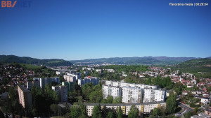 Město Banská Bystrica - Pohled od Sásové-Rudlové - 3.5.2026 v 08:30 Město Banská Bystrica - Pohled od Sásové-Rudlové - 3.5.2026 v 08:30