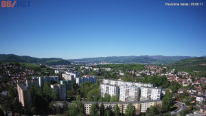 Město Banská Bystrica - Pohled od Sásové-Rudlové - 3.5.2026 v 09:00 Město Banská Bystrica - Pohled od Sásové-Rudlové - 3.5.2026 v 09:00