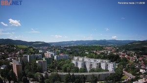 Město Banská Bystrica - Pohled od Sásové-Rudlové - 16.6.2026 v 11:30 Město Banská Bystrica - Pohled od Sásové-Rudlové - 16.6.2026 v 11:30