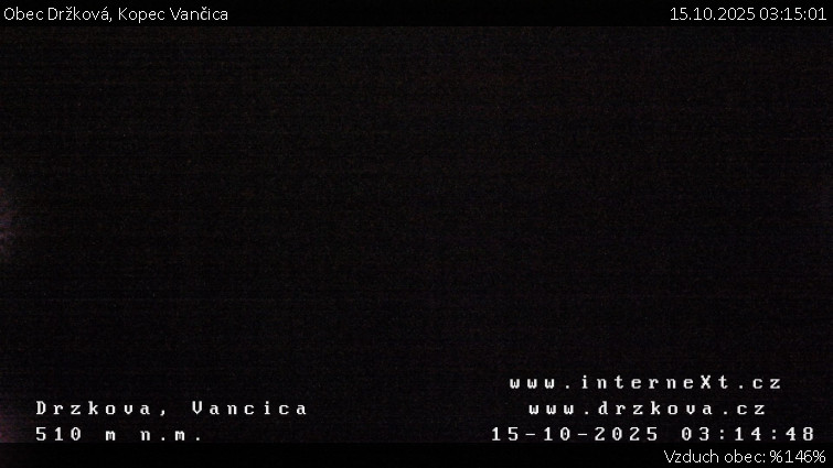 Obec Držková - Kopec Vančica - 15.10.2025 v 03:15 Obec Držková - Kopec Vančica - 15.10.2025 v 03:15