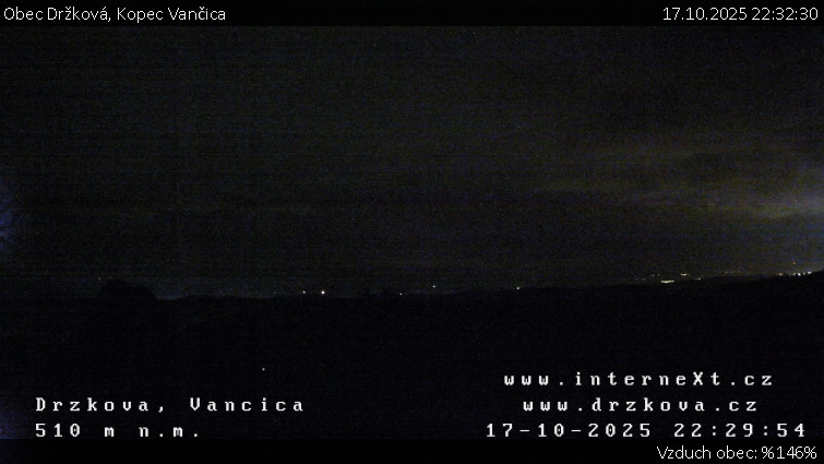 Obec Držková - Kopec Vančica - 17.10.2025 v 22:32 Obec Držková - Kopec Vančica - 17.10.2025 v 22:32