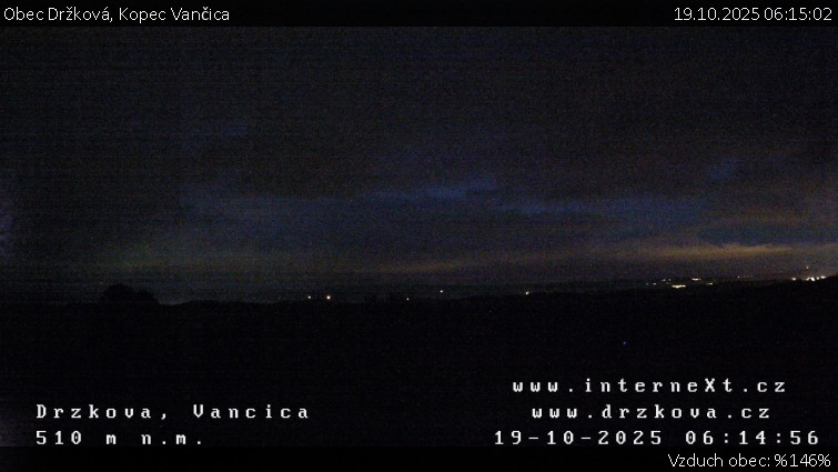 Obec Držková - Kopec Vančica - 19.10.2025 v 06:15 Obec Držková - Kopec Vančica - 19.10.2025 v 06:15
