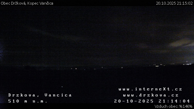 Obec Držková - Kopec Vančica - 20.10.2025 v 21:15 Obec Držková - Kopec Vančica - 20.10.2025 v 21:15