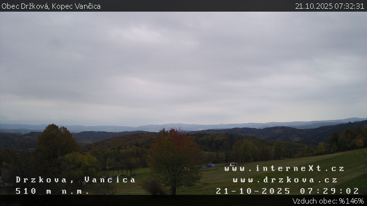 Obec Držková - Kopec Vančica - 21.10.2025 v 07:32 Obec Držková - Kopec Vančica - 21.10.2025 v 07:32