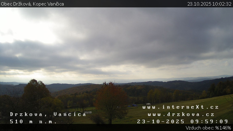 Obec Držková - Kopec Vančica - 23.10.2025 v 10:02 Obec Držková - Kopec Vančica - 23.10.2025 v 10:02