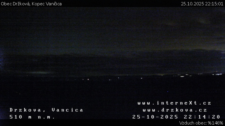 Obec Držková - Kopec Vančica - 25.10.2025 v 22:15 Obec Držková - Kopec Vančica - 25.10.2025 v 22:15