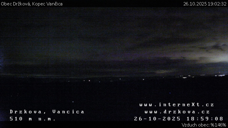 Obec Držková - Kopec Vančica - 26.10.2025 v 19:02 Obec Držková - Kopec Vančica - 26.10.2025 v 19:02